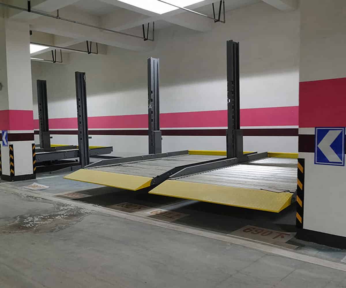 2層簡易升降機械式停車設備安裝