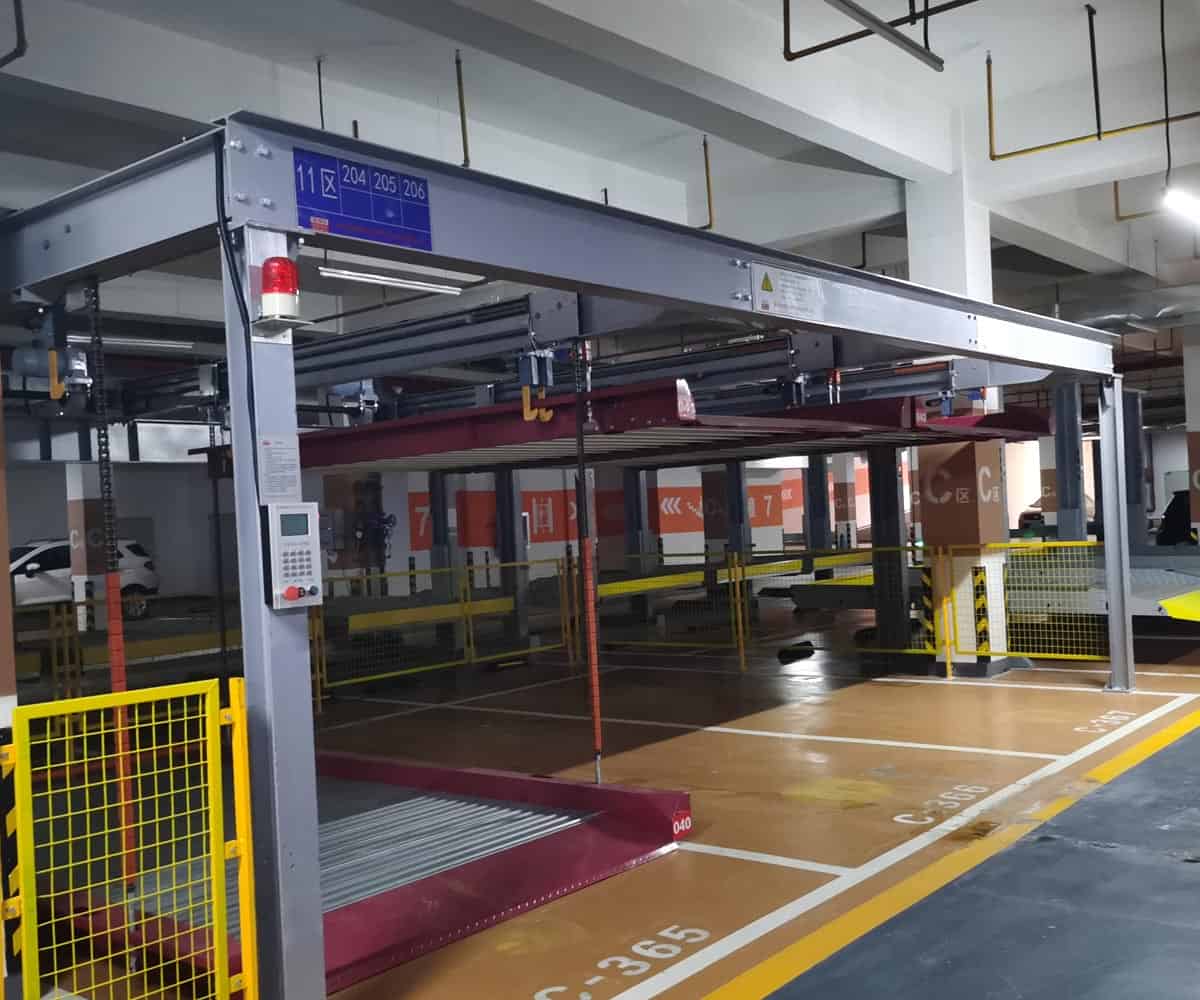 兩層簡易升降機械立體停車設備